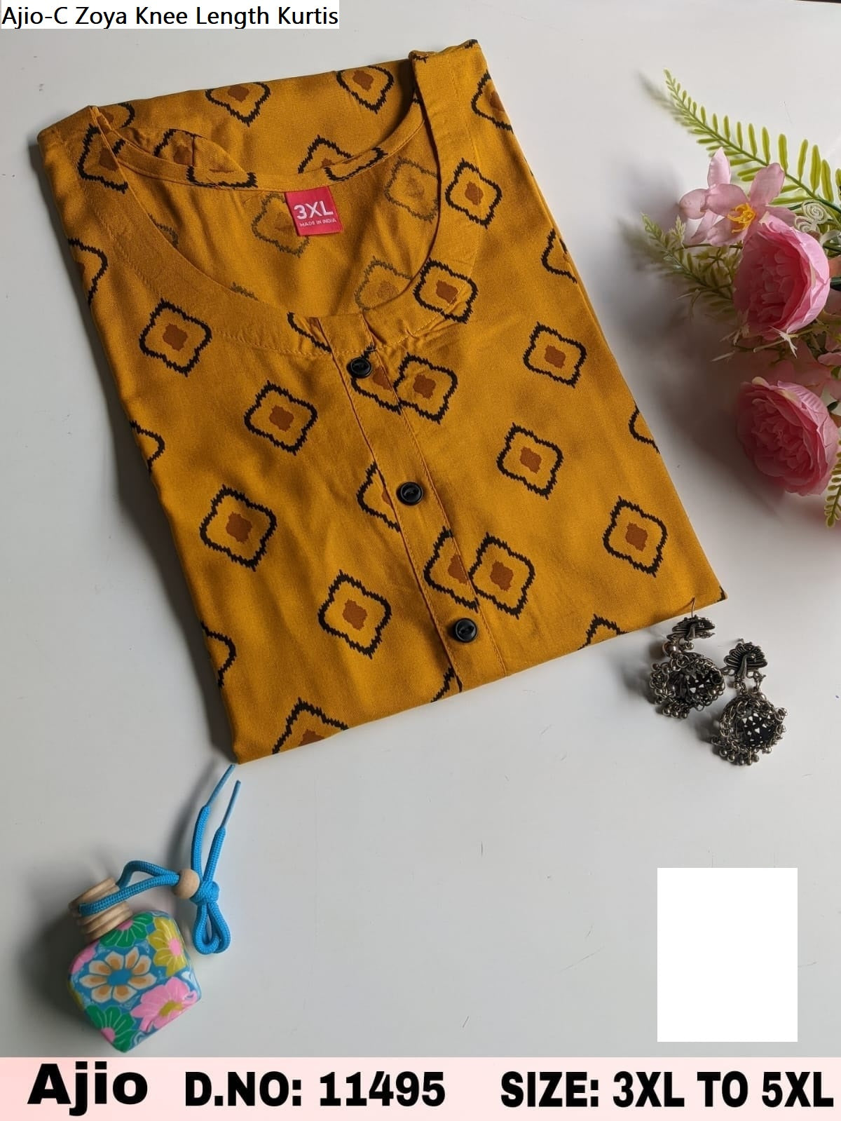 Ajio-C Zoya Rayon Knee Length Kurtis