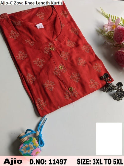 Ajio-C Zoya Rayon Knee Length Kurtis