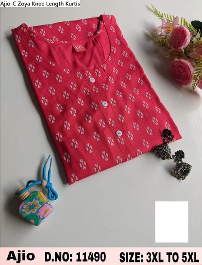 Ajio-C Zoya Rayon Knee Length Kurtis