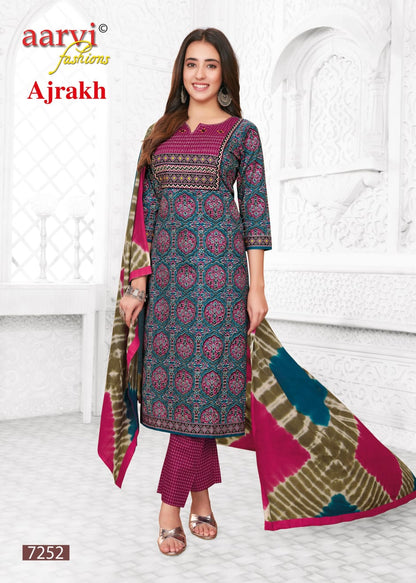 Ajrakh Vol 2 Aarvi Fashions Cotton Readymade Pant Style Suits