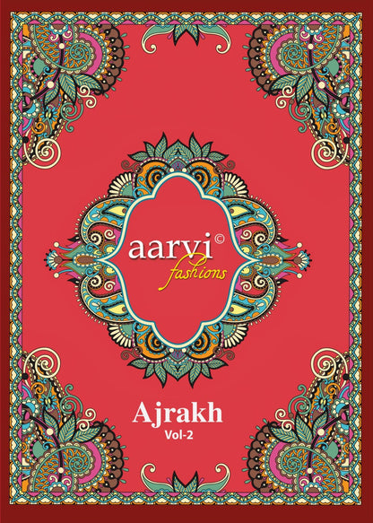Ajrakh Vol 2 Aarvi Fashions Cotton Readymade Pant Style Suits