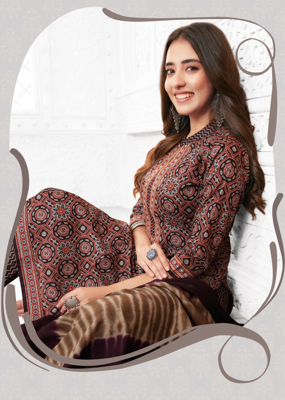 Ajrakh Vol 2 Aarvi Fashions Cotton Readymade Pant Style Suits