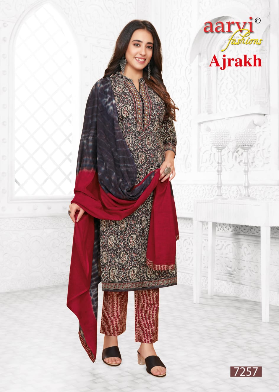 Ajrakh Vol 2 Aarvi Fashions Cotton Readymade Pant Style Suits