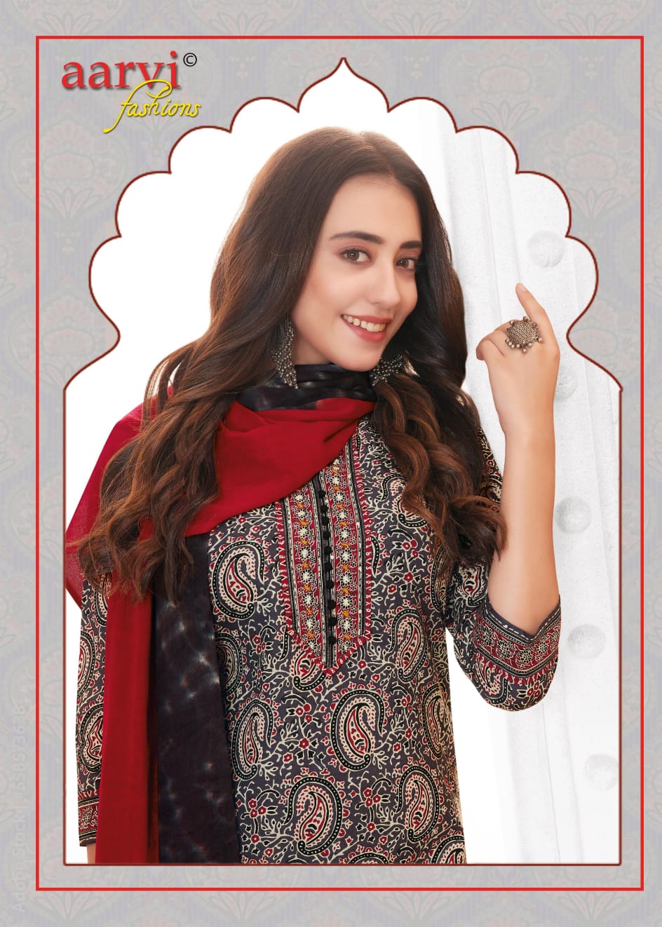 Ajrakh Vol 2 Aarvi Fashions Cotton Readymade Pant Style Suits