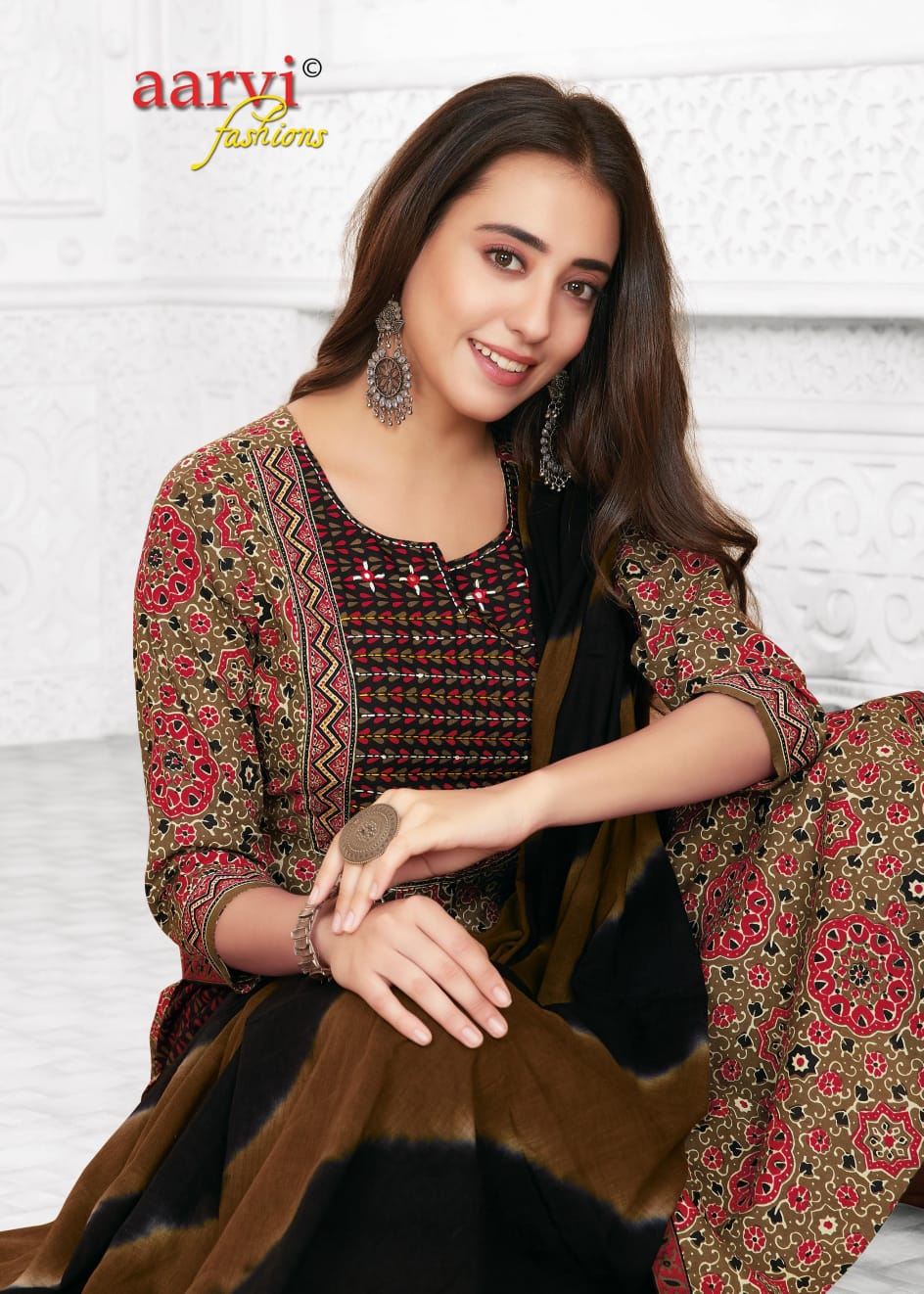 Ajrakh Vol 2 Aarvi Fashions Cotton Readymade Pant Style Suits