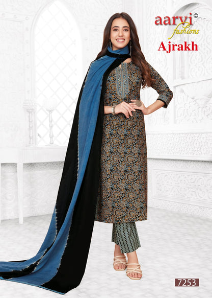 Ajrakh Vol 2 Aarvi Fashions Cotton Readymade Pant Style Suits