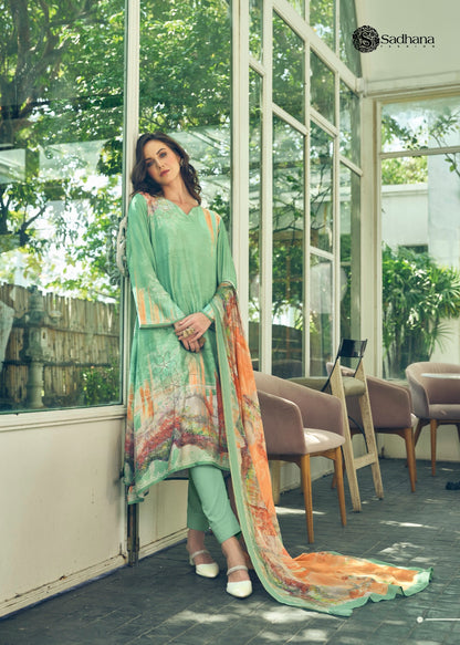 Akali Sadhana Muslin Silk Pant Style Suits