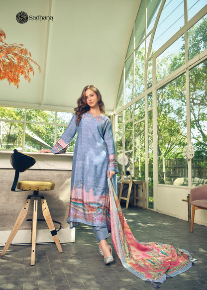 Akali Sadhana Muslin Silk Pant Style Suits