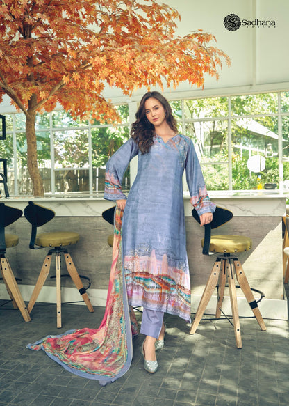 Akali Sadhana Muslin Silk Pant Style Suits