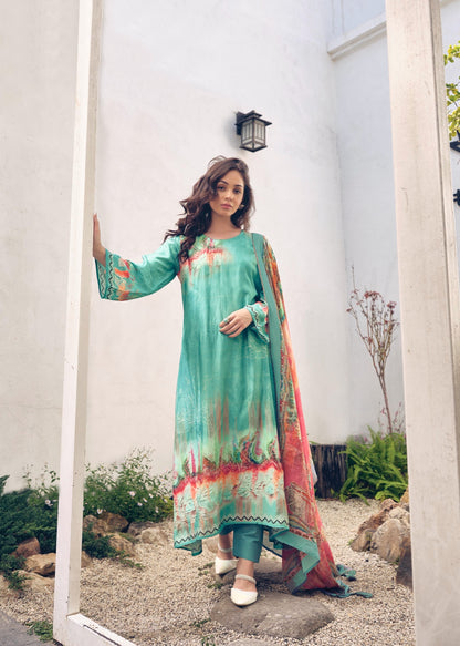 Akali Sadhana Muslin Silk Pant Style Suits