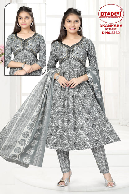 Akanksha-8360 Dt Devi Reyon Readymade Pant Style Suits