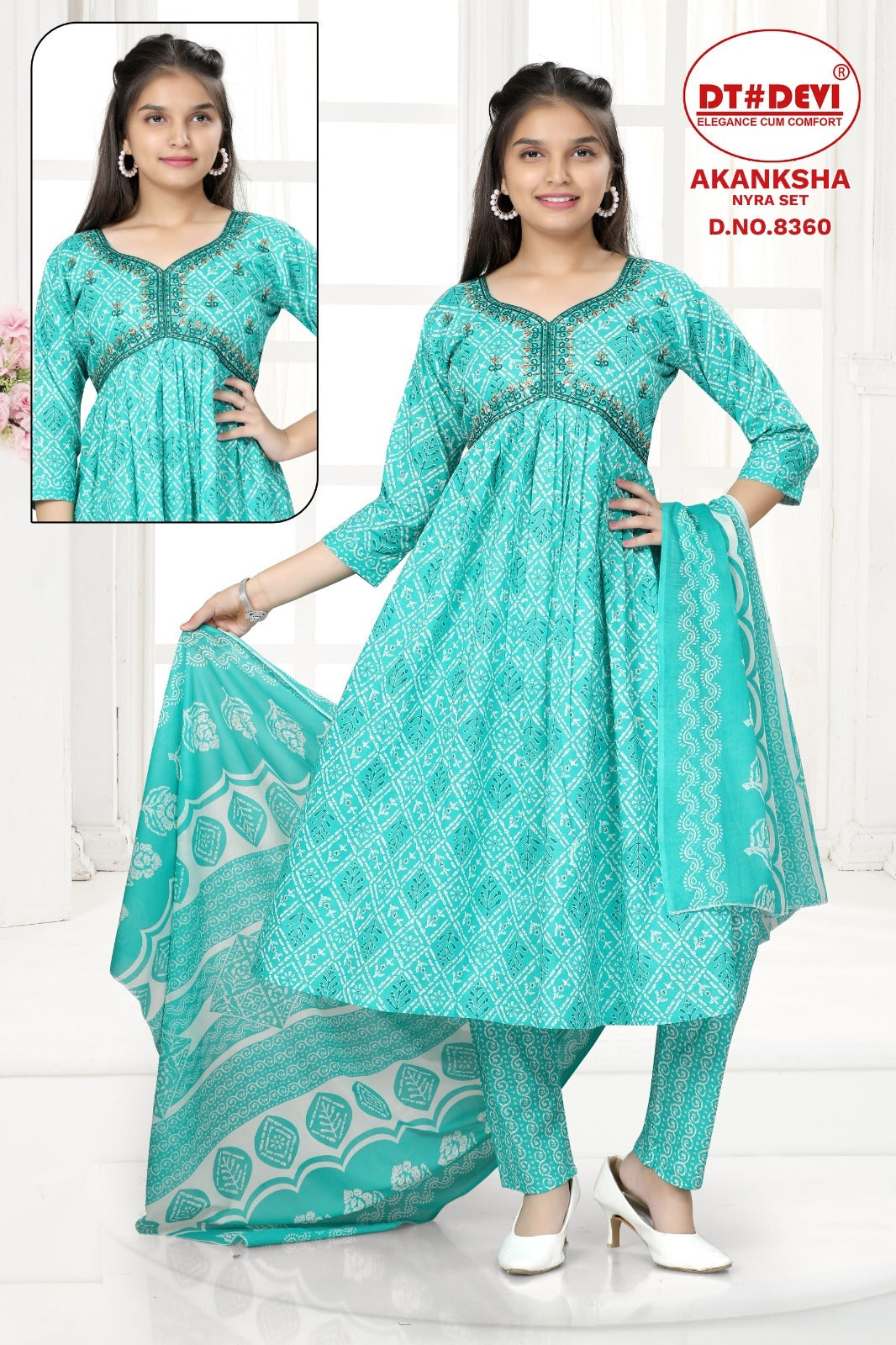 Akanksha-8360 Dt Devi Reyon Readymade Pant Style Suits