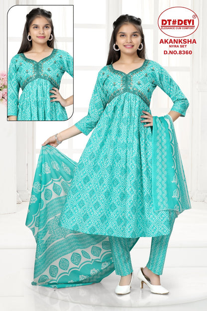Akanksha-8360 Dt Devi Reyon Readymade Pant Style Suits