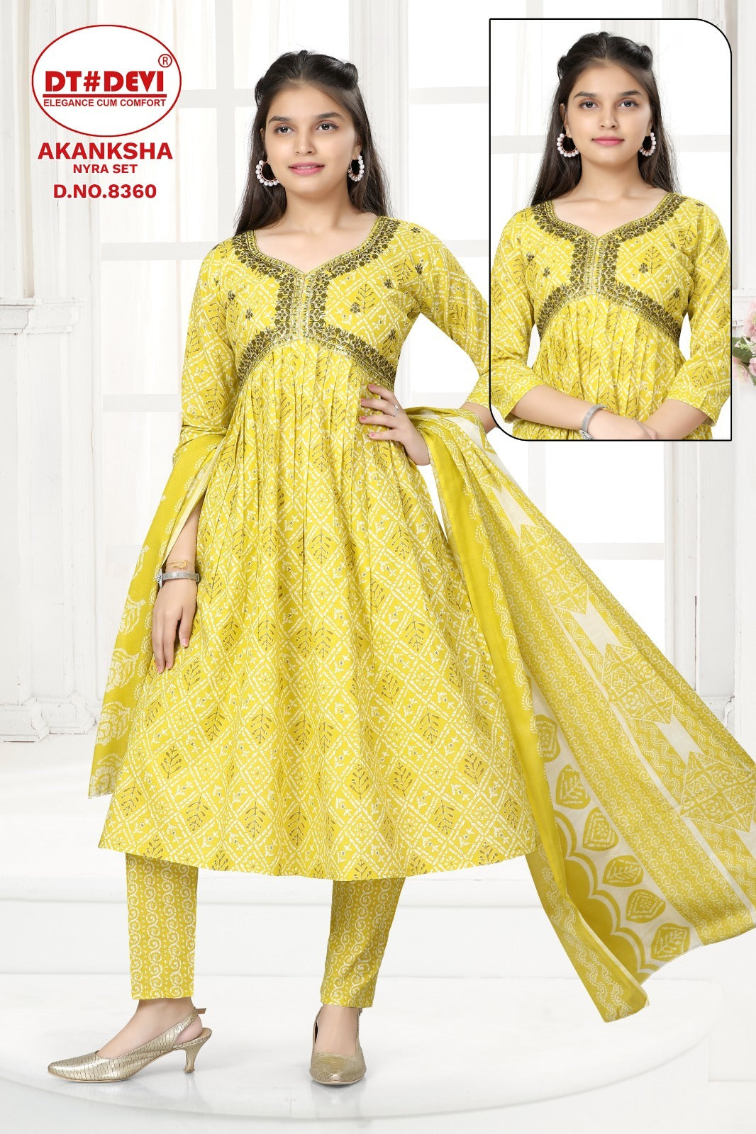 Akanksha-8360 Dt Devi Reyon Readymade Pant Style Suits