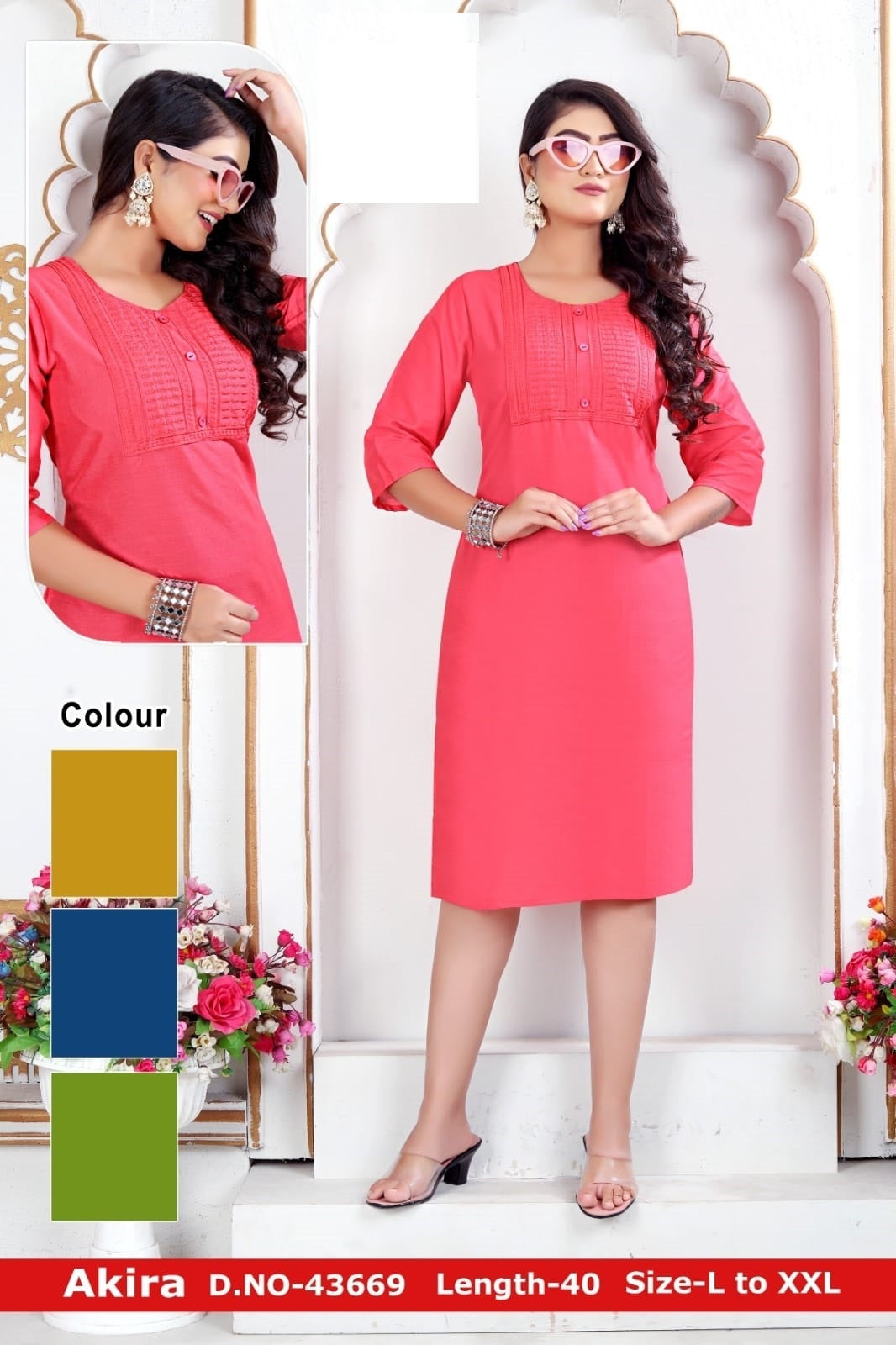 Akira Zoya Rayon Straight Cut Kurtis