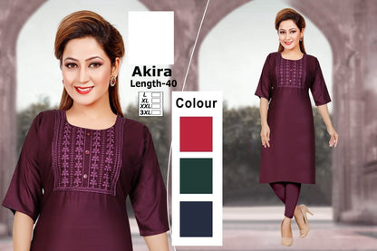 Akira Zoya Rayon Straight Cut Kurtis
