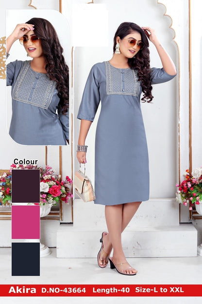 Akira Zoya Rayon Straight Cut Kurtis