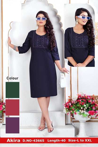 Akira Zoya Rayon Straight Cut Kurtis
