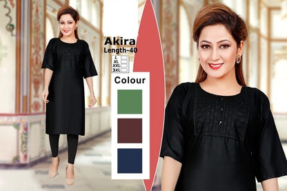 Akira Zoya Rayon Straight Cut Kurtis