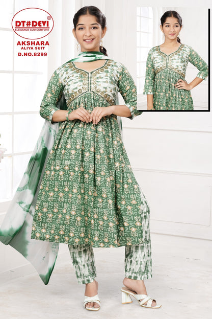 Akshara-8299 Dt Devi Cotton Girls Readymade Pant Suits