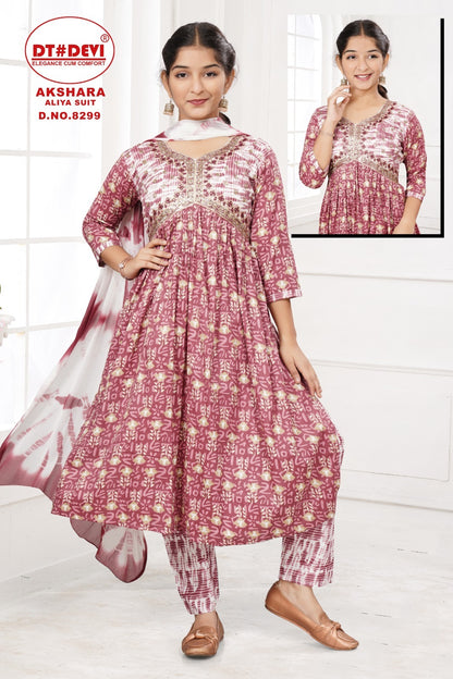 Akshara-8299 Dt Devi Cotton Girls Readymade Pant Suits