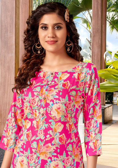 Akshara Vol 24 Zoori Rayon Long Straight Kurti