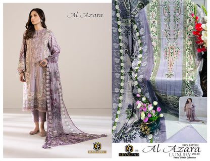 Al Azara Vol 3 Keval Fab Cotton Karachi Salwar Suits