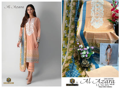 Al Azara Vol 3 Keval Fab Cotton Karachi Salwar Suits