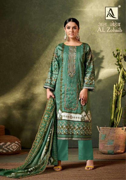 Al Zohaib Alok Jaam Cotton Karachi Salwar Suits