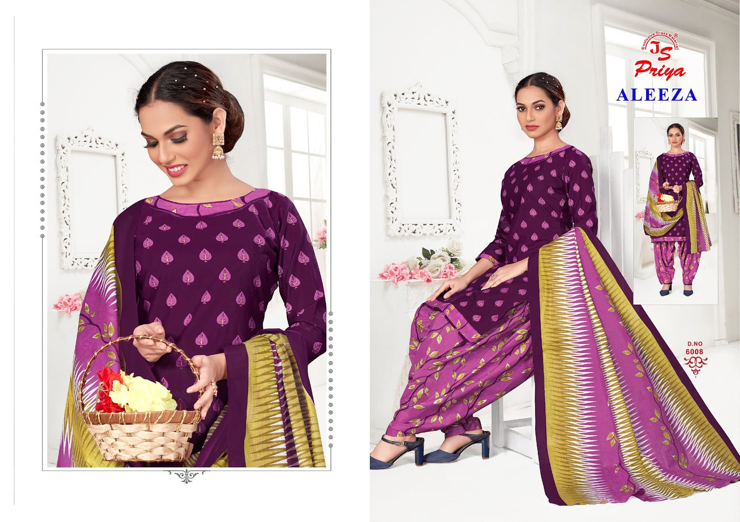 Aleeza Vol 6 Js Priya Cotton Dress Material