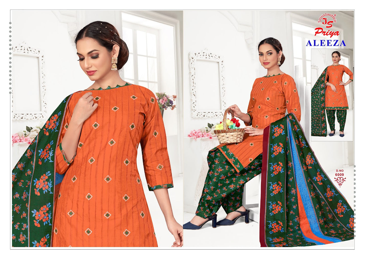 Aleeza Vol 6 Js Priya Cotton Dress Material
