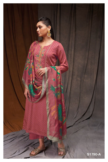 Alexa-1790 Ganga Cotton Silk Plazzo Style Suits