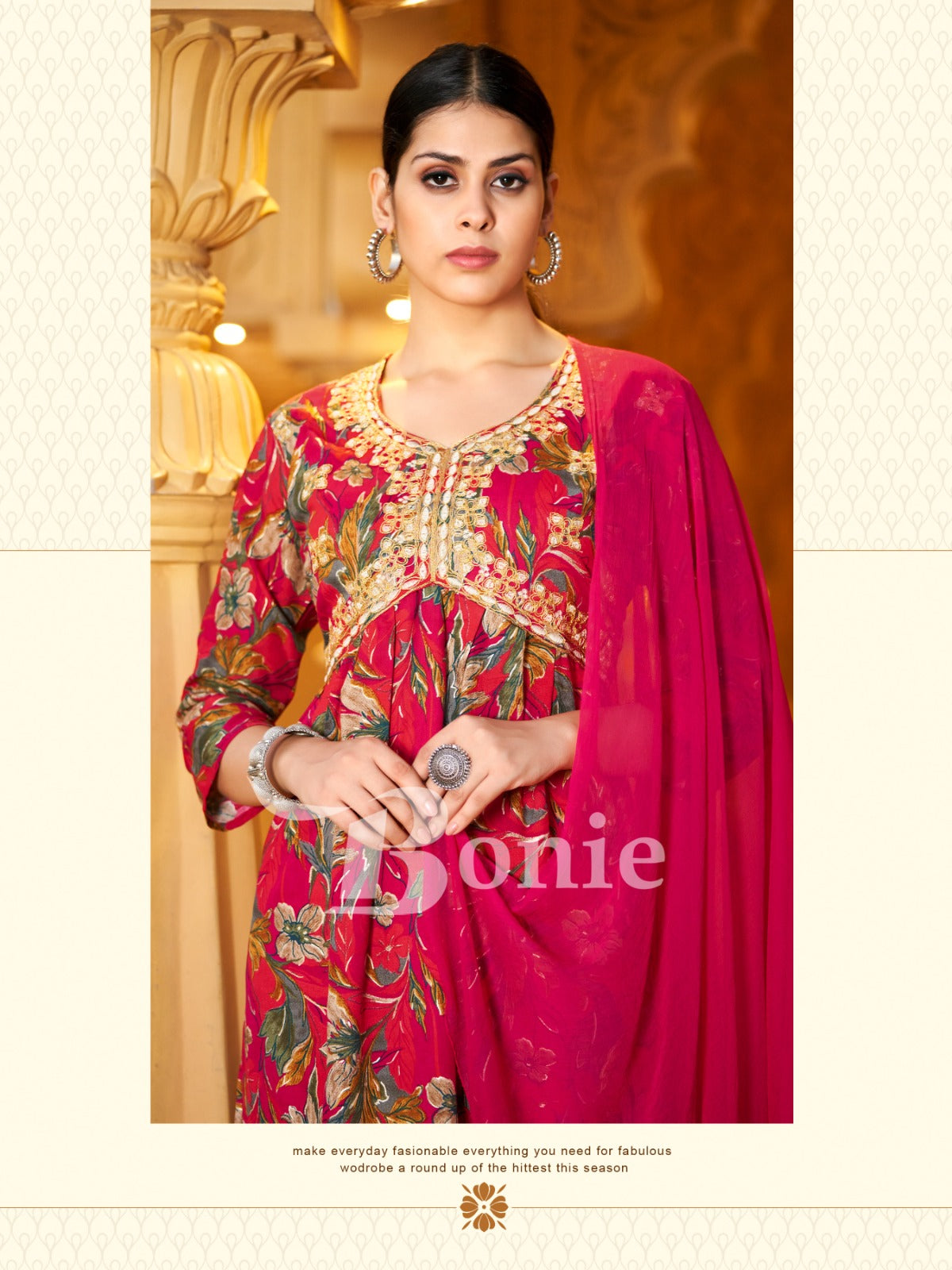 Alia-8 Bonie Rayon Readymade Pant Style Suits