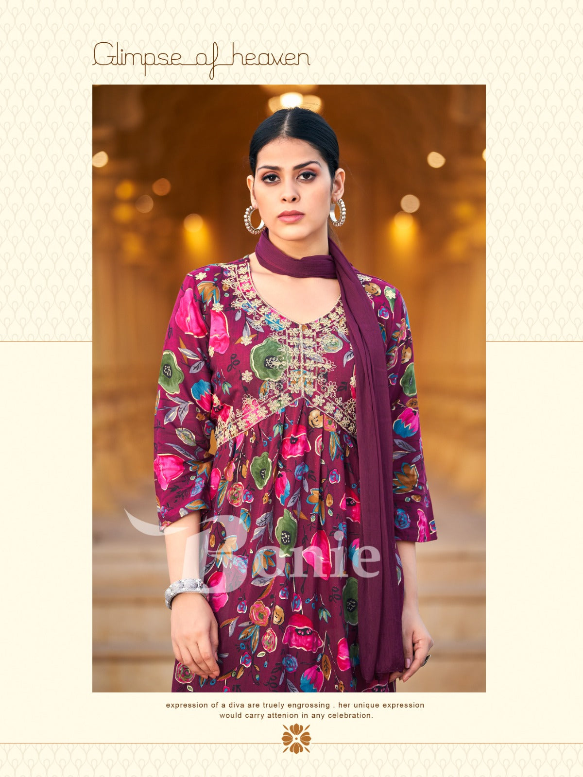 Alia-8 Bonie Rayon Readymade Pant Style Suits
