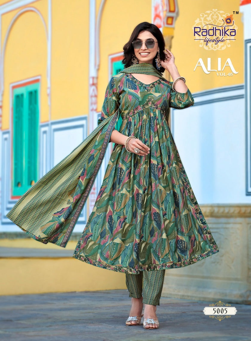 Alia Vol 5 Radhika Lifestyle Modal Readymade Pant Style Suits