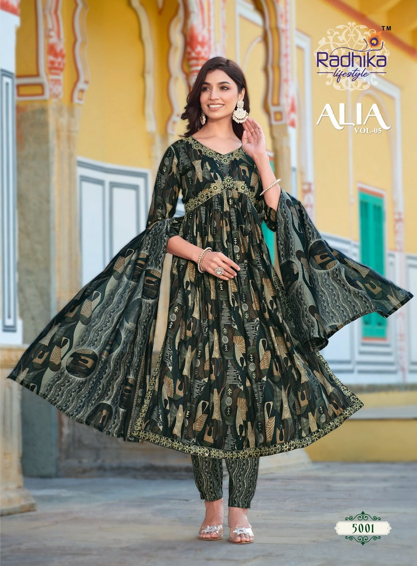 Alia Vol 5 Radhika Lifestyle Modal Readymade Pant Style Suits
