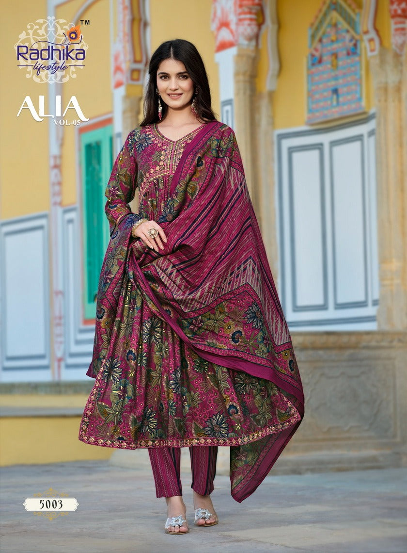 Alia Vol 5 Radhika Lifestyle Modal Readymade Pant Style Suits