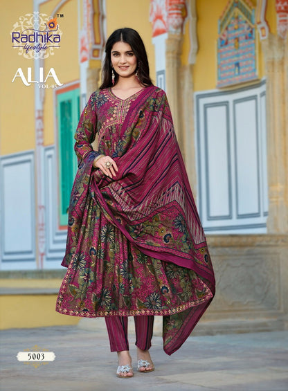 Alia Vol 5 Radhika Lifestyle Modal Readymade Pant Style Suits