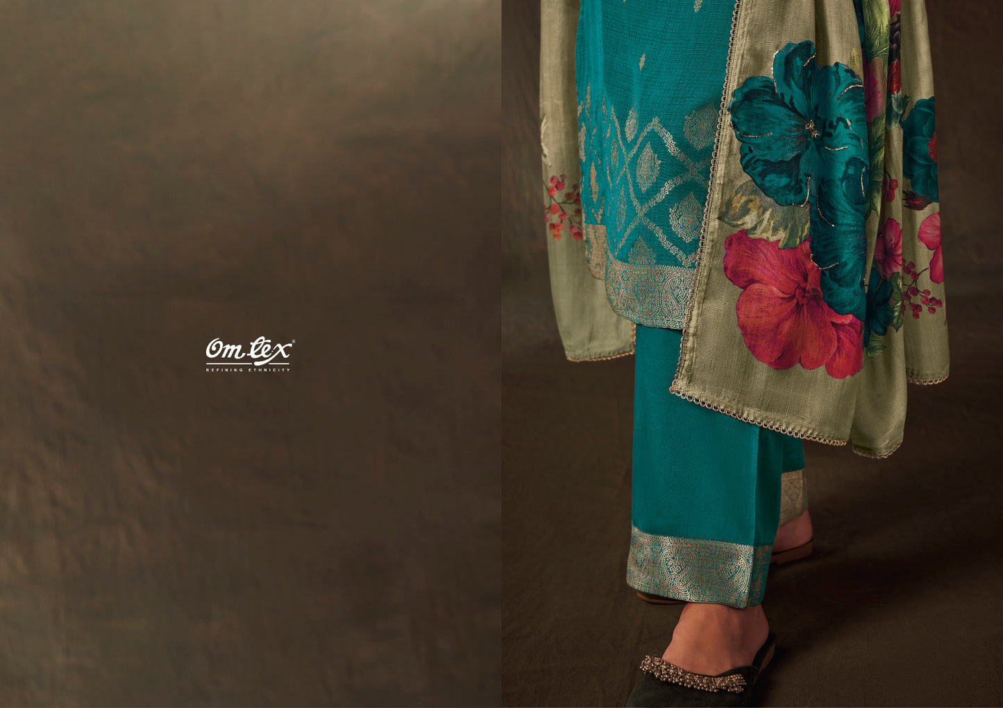 Alifi Omtex Muslin Jacquard Pant Style Suits