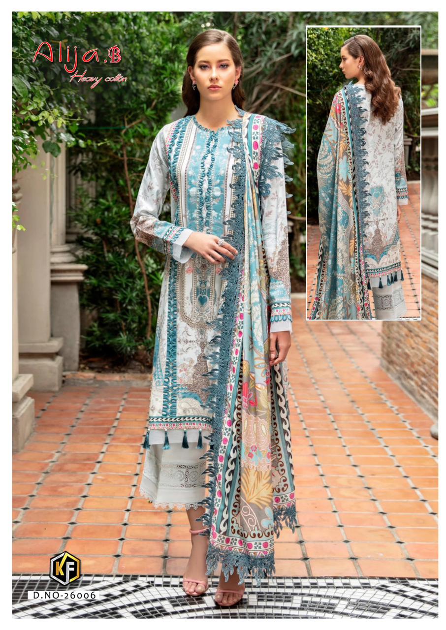 Alija B Vol 26 Keval Fab Cotton Karachi Salwar Suits