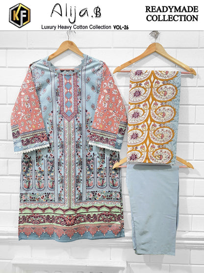 Alija B Vol 26 Keval Fab Cotton Pakistani Readymade Suits