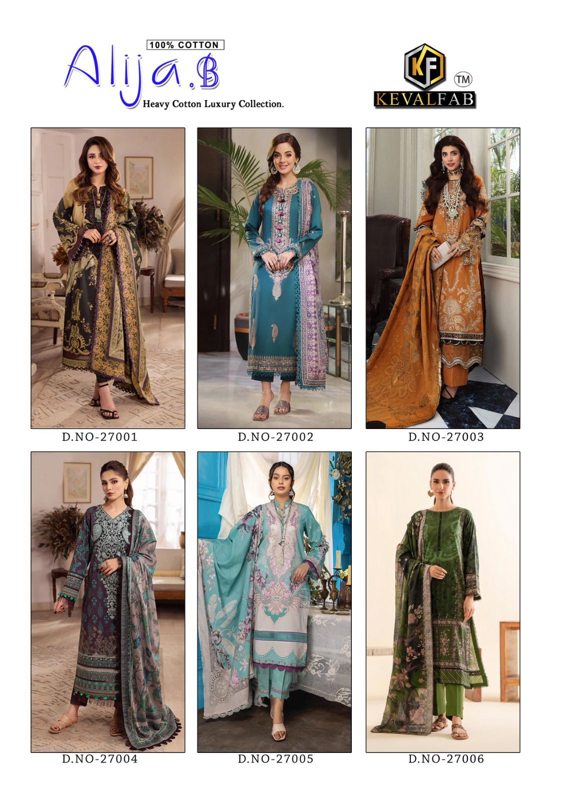 Alija B Vol 27 Keval Fab Karachi Salwar Suits
