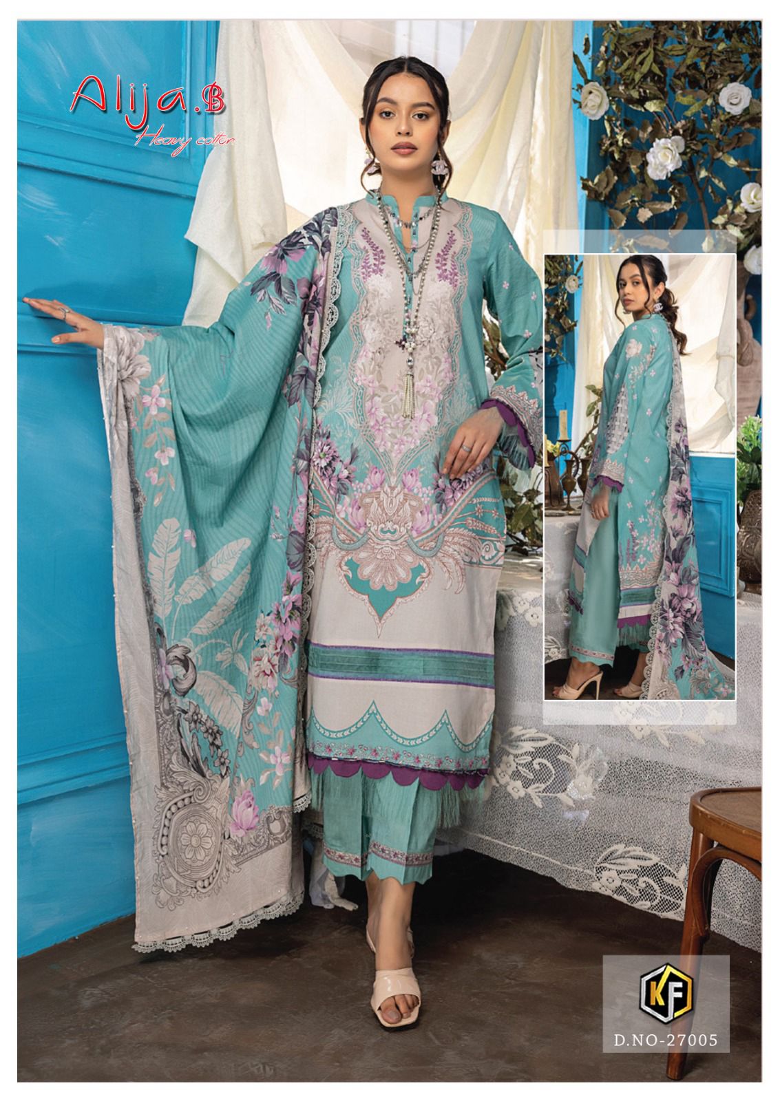 Alija B Vol 27 Keval Fab Karachi Salwar Suits