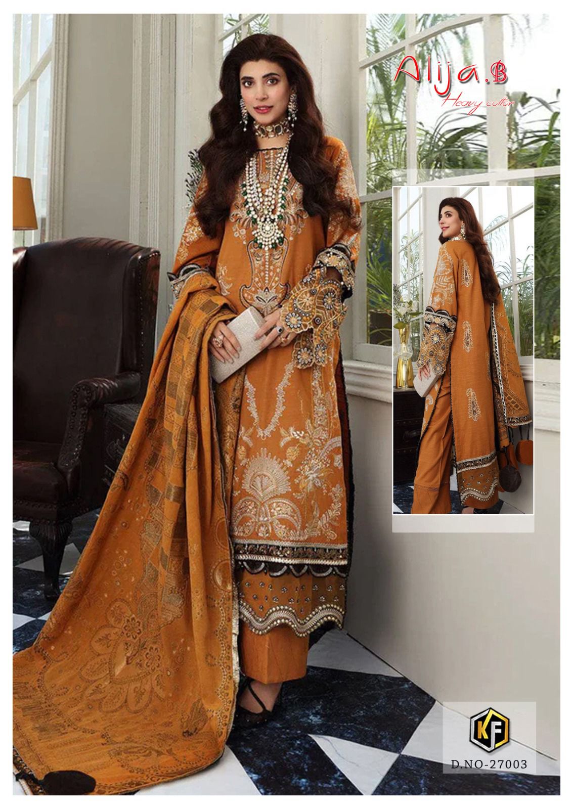 Alija B Vol 27 Keval Fab Karachi Salwar Suits