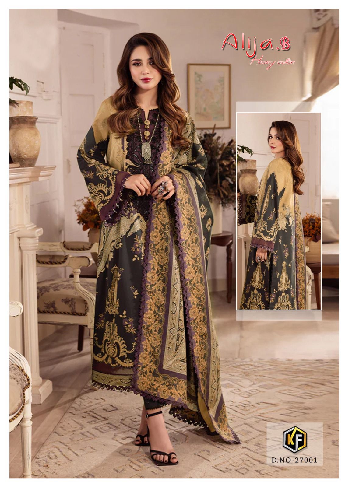 Alija B Vol 27 Keval Fab Karachi Salwar Suits