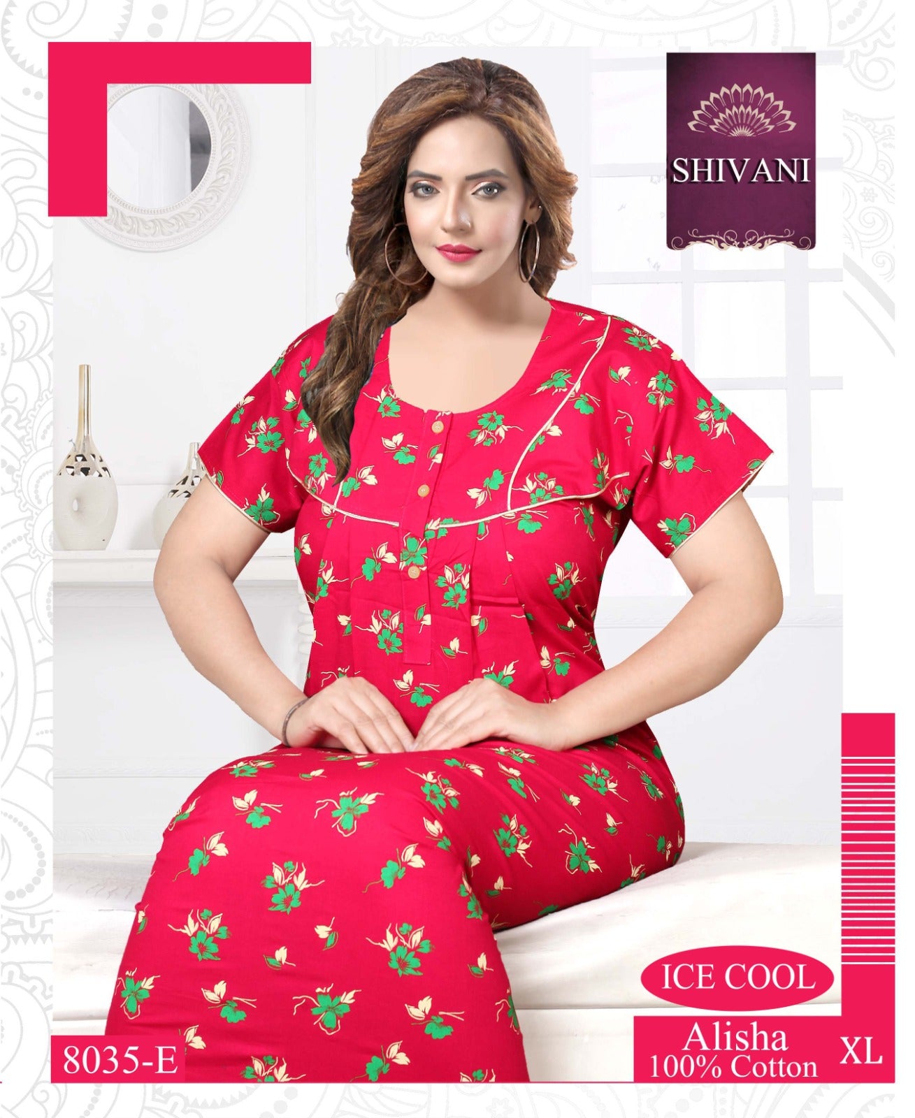 Alisha Shivani Cotton Night Gowns