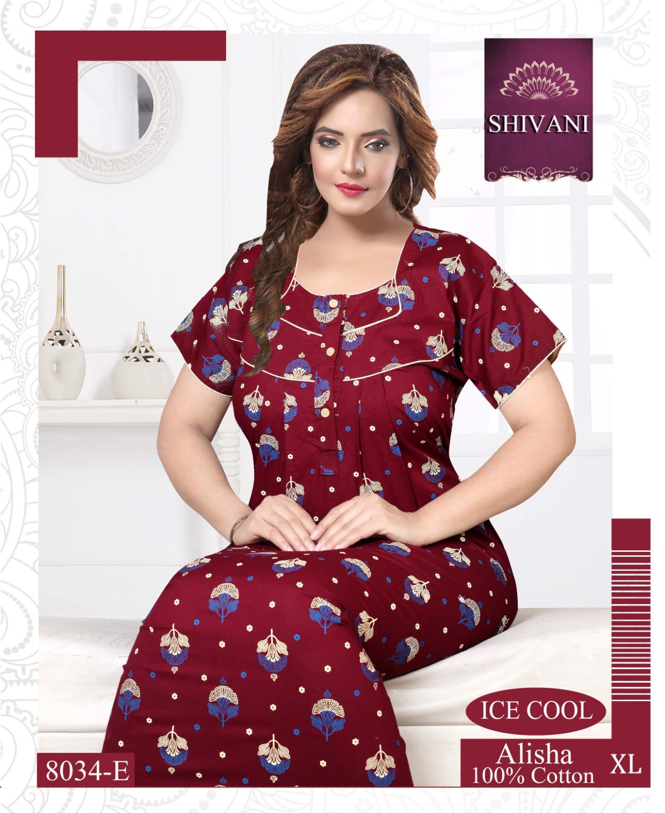 Alisha Shivani Cotton Night Gowns