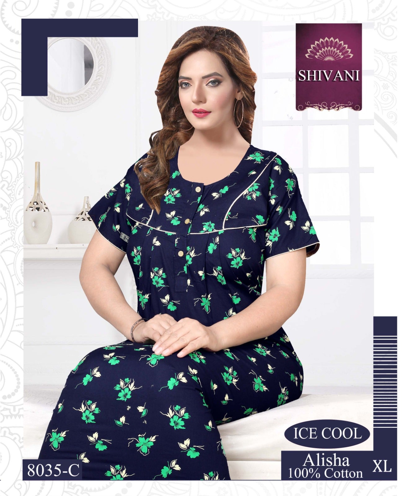 Alisha Shivani Cotton Night Gowns