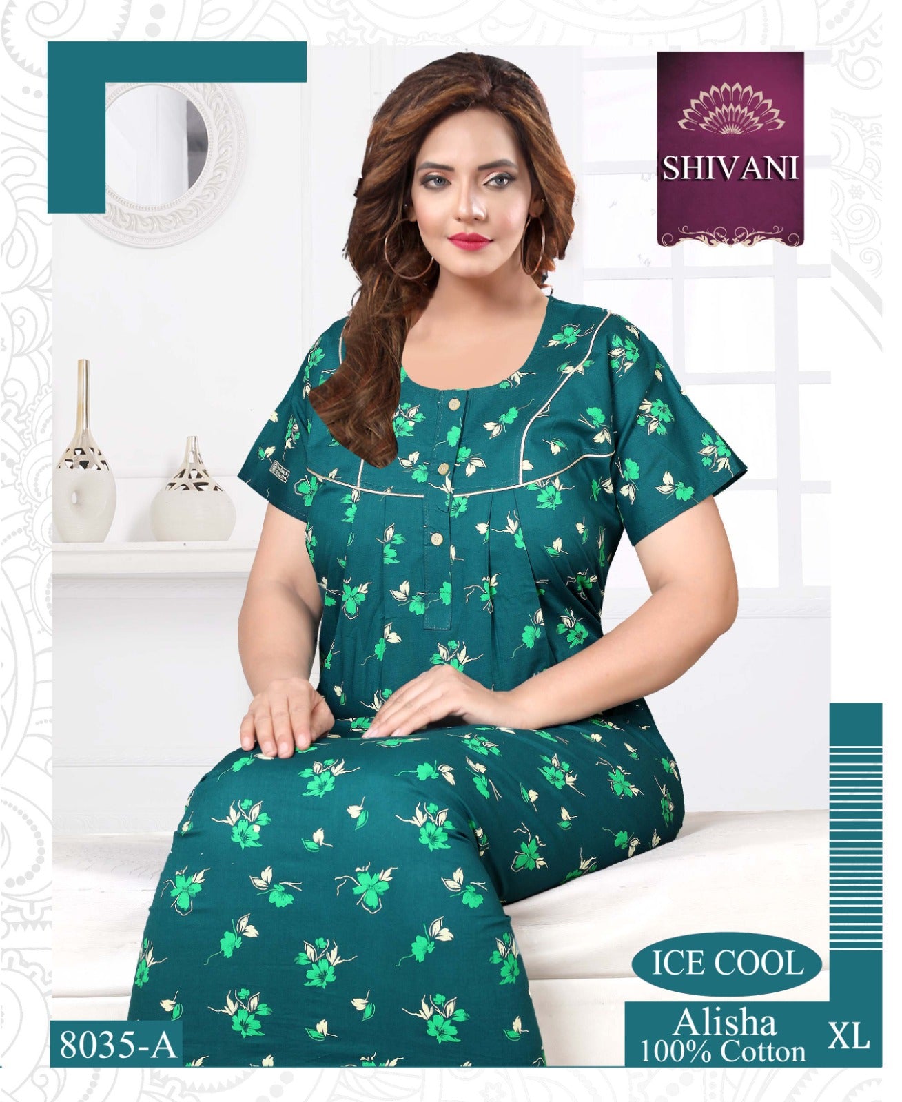 Womens Nightgown 100% Cotton Long Sleeveless Sleepwear S-XL at Rs 449/piece  | Wadala | Mumbai | ID: 19233707530