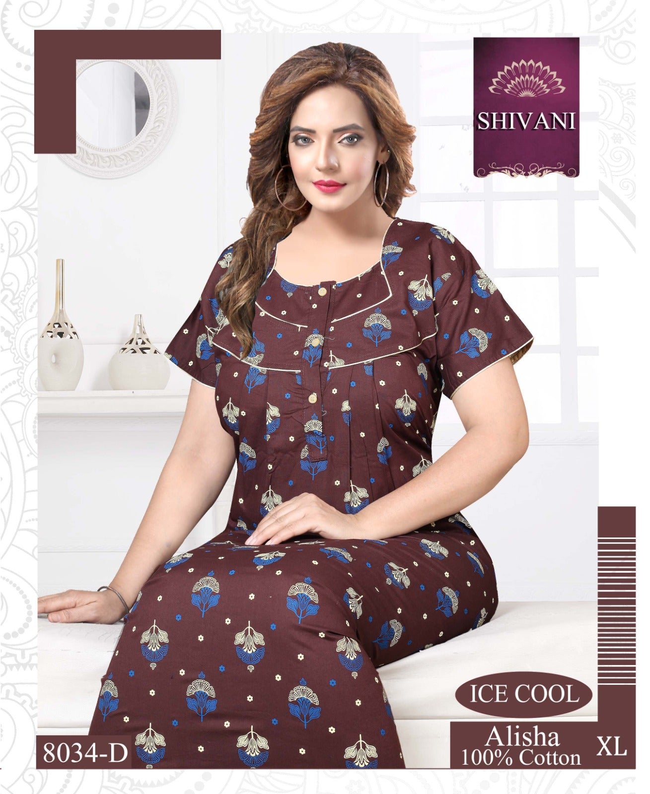 Alisha Shivani Cotton Night Gowns